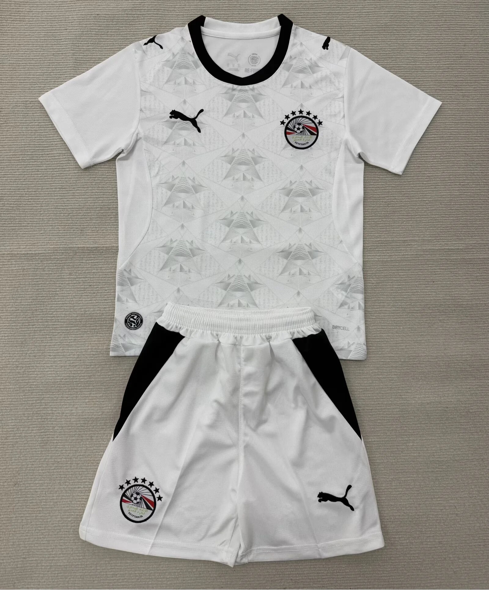 Kids-Egypt 2026 Away White Soccer Jersey